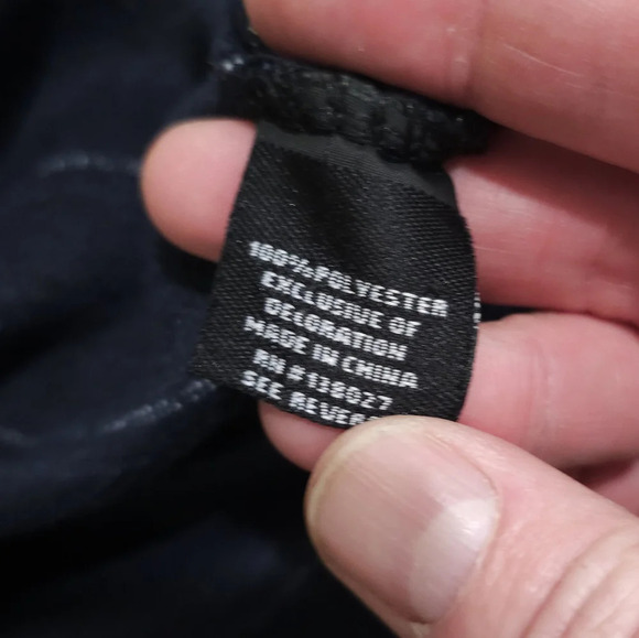 Line 48 Mens Large Navy Blue White Stripe 1/4 Zip Mock Neck Sweater Preppy VTG - Picture 5 of 8